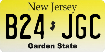 NJ license plate B24JGC