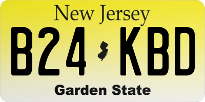 NJ license plate B24KBD