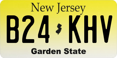 NJ license plate B24KHV