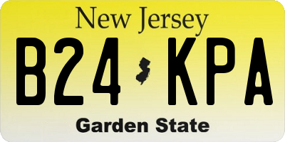 NJ license plate B24KPA