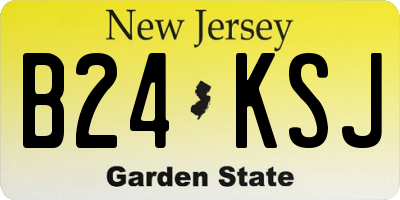 NJ license plate B24KSJ