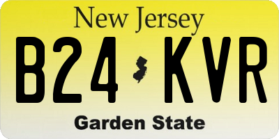NJ license plate B24KVR