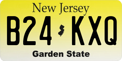 NJ license plate B24KXQ