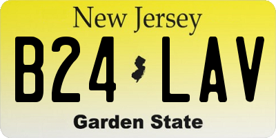 NJ license plate B24LAV