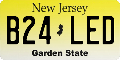 NJ license plate B24LED