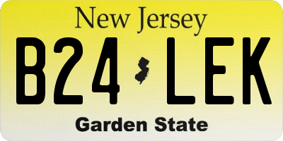 NJ license plate B24LEK