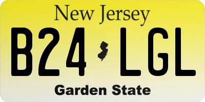 NJ license plate B24LGL