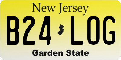 NJ license plate B24LOG