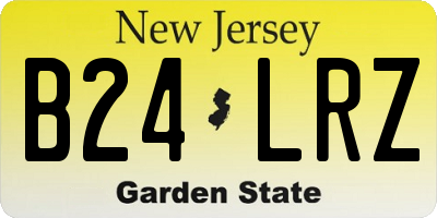 NJ license plate B24LRZ