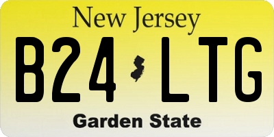 NJ license plate B24LTG
