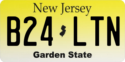 NJ license plate B24LTN