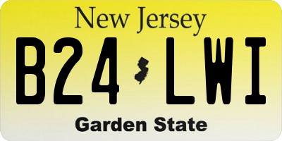 NJ license plate B24LWI