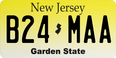 NJ license plate B24MAA