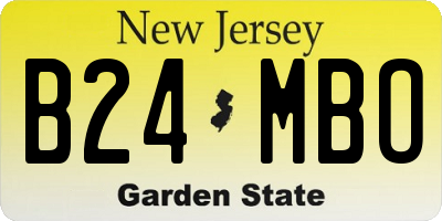 NJ license plate B24MBO