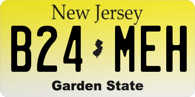 NJ license plate B24MEH