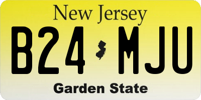 NJ license plate B24MJU
