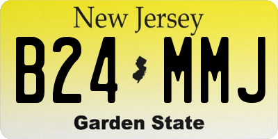 NJ license plate B24MMJ