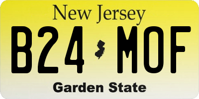 NJ license plate B24MOF