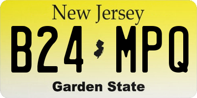 NJ license plate B24MPQ