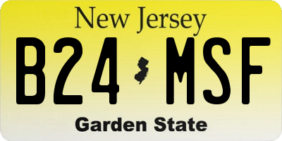 NJ license plate B24MSF