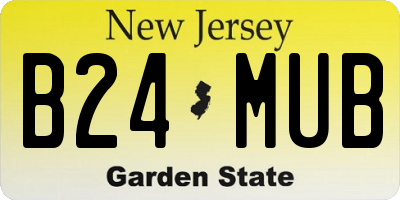 NJ license plate B24MUB