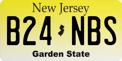 NJ license plate B24NBS
