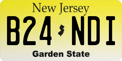 NJ license plate B24NDI