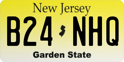NJ license plate B24NHQ