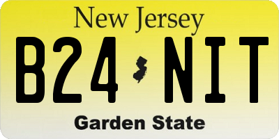 NJ license plate B24NIT