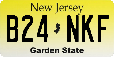 NJ license plate B24NKF