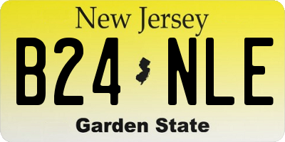 NJ license plate B24NLE
