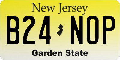 NJ license plate B24NOP