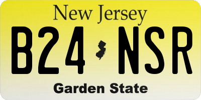 NJ license plate B24NSR