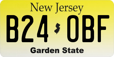 NJ license plate B24OBF