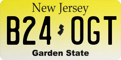 NJ license plate B24OGT