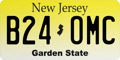 NJ license plate B24OMC