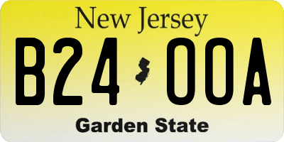 NJ license plate B24OOA