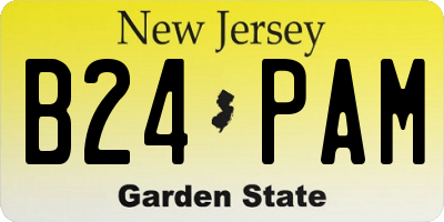 NJ license plate B24PAM