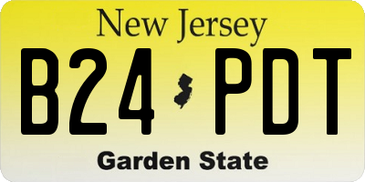 NJ license plate B24PDT