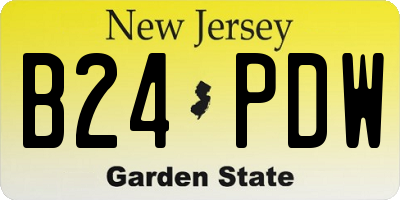 NJ license plate B24PDW