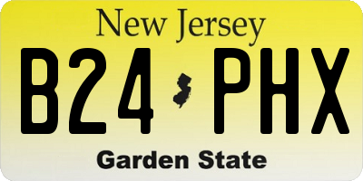 NJ license plate B24PHX