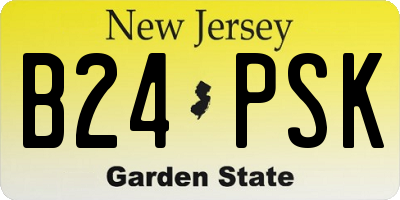 NJ license plate B24PSK