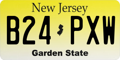 NJ license plate B24PXW