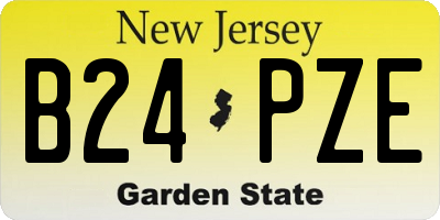 NJ license plate B24PZE