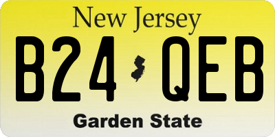 NJ license plate B24QEB