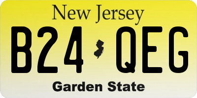 NJ license plate B24QEG