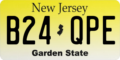 NJ license plate B24QPE