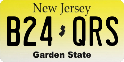 NJ license plate B24QRS