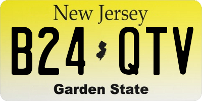 NJ license plate B24QTV