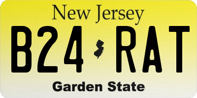 NJ license plate B24RAT
